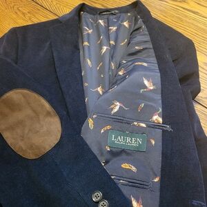 Lauren Ralph Lauren Mens Corduroy Blazer Size 44L